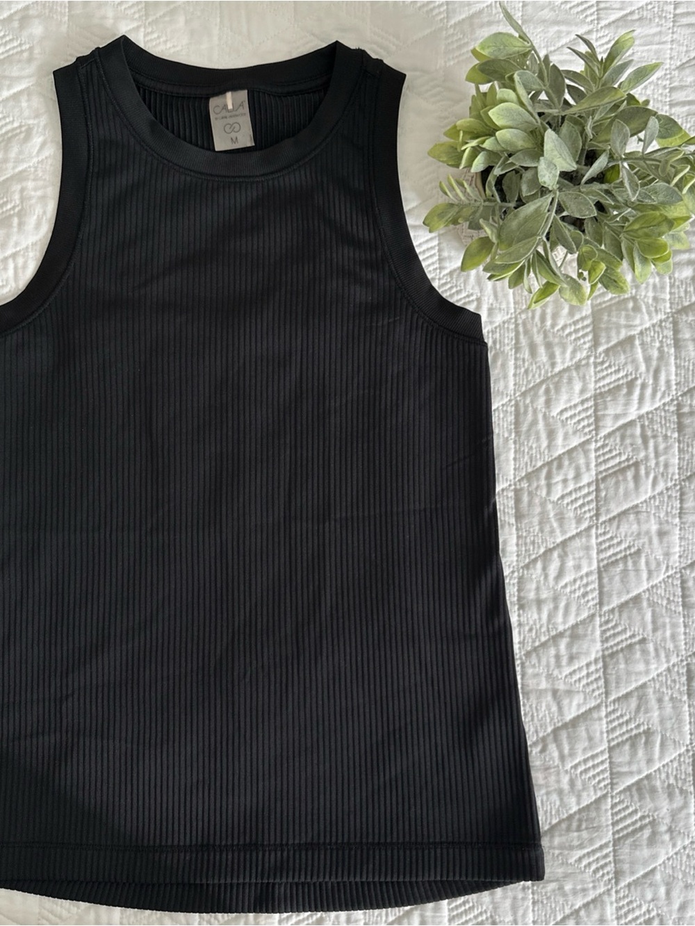 Calia Everyday Ribbed Tank Top Size M Black